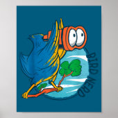 Bird Nerd Funny Bird Watching Birds Lover Ornithol Poster (Voorkant)