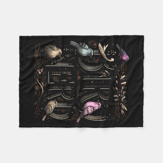 Bird Nerd Funny Birdwatching Birdwatcher Bird Love Fleece Deken (Voorkant (Horizontaal))