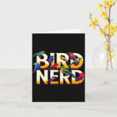 Bird Nerd Funny Birdwatching Birdwatcher Bird Love Kaart (Gele Bloem)