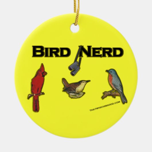 Bird Nerd Keramisch Ornament (Voorkant)