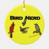 Bird Nerd Keramisch Ornament (Achterkant)