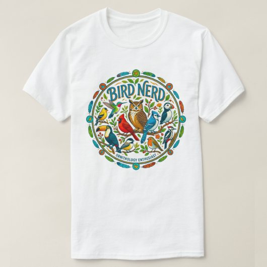 Bird Nerd Logo T-shirt (Design voorkant)