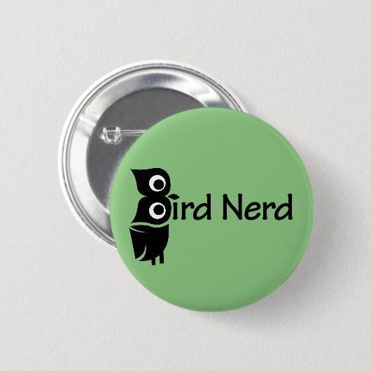 Bird Nerd Owl Green Ronde Button 5,7 Cm (Voorkant /achterkant)