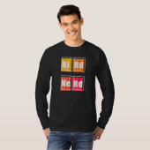 BIRD NERD Periodic Table of Elements Birding Watch T-shirt (Voorkant volledig)