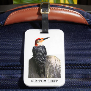 Bird Nerd Red Bellied Woodpecker Bagagelabel