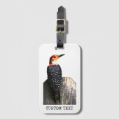 Bird Nerd Red Bellied Woodpecker Bagagelabel (Voorkant (verticaal))