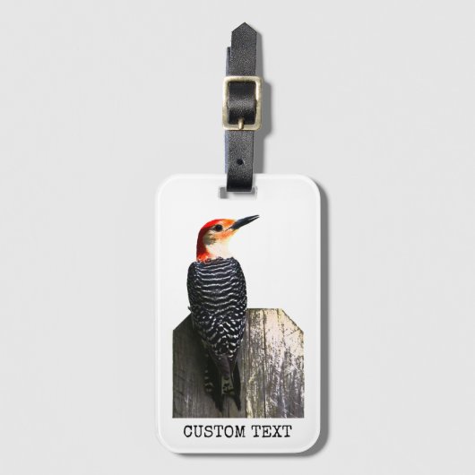 Bird Nerd Red Bellied Woodpecker Bagagelabel (Voorkant (verticaal))