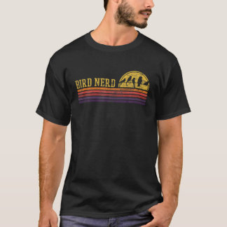 Bird Nerd Retro Distress Bird Watcher T-shirt