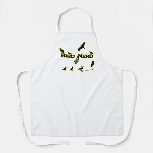 Bird Nerd Silhouette Schort (Voorkant)