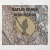 Bird Nerd Vogelclub Groep Silhouette Vogelaar Bier Etiket (Enkel label)