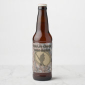 Bird Nerd Vogelclub Groep Silhouette Vogelaar Bier Etiket (Voorkant)
