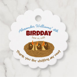 Bird Nest Baby Birds verjaardagsfeestje voor kinde Bedankjes Labels