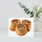 Bird nest baklava briefkaart (Staand voorkant)