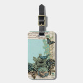 Bird Nest Faux  Collage Bagagelabel (Voorkant verticaal)