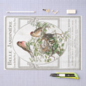Bird Nest French Typography Garden Decoupage Tissuepapier (Craft)