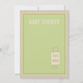 Bird Nest Green Baby shower Invitation Kaart (Achterkant)