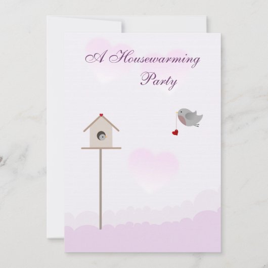 Bird Nest Housewarming Party Uitnodigingen (Achterkant)