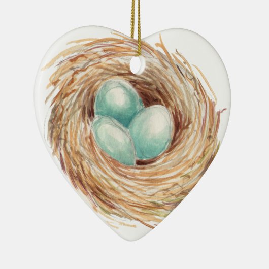 Bird Nest Keramisch Ornament (Rechts)