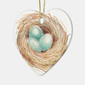 Bird Nest Keramisch Ornament (Links)