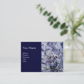 BIRD NEST, monogram, blauw wit Visitekaartje (Staand voorkant)
