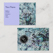 BIRD NEST, monogram, blauw wit Visitekaartje (Voorkant / Achterkant)