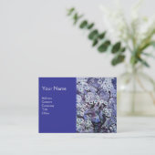 BIRD NEST, monogram, blauw wit Visitekaartje (Staand voorkant)