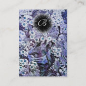 BIRD NEST, monogram, blauw wit Visitekaartje (Achterkant)