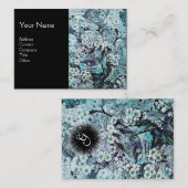 BIRD NEST, monogram, blauw wit zwart Visitekaartje (Voorkant / Achterkant)