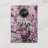 BIRD NEST, monogram, roze wit Visitekaartje (Achterkant)