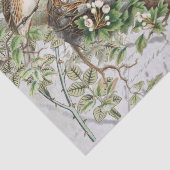 Bird Nest Postmark Butterfly French Script Blue Tissuepapier (Detail)