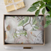 Bird Nest Roos Flower Postmark Spring Decoupage Tissuepapier (Geschenk)