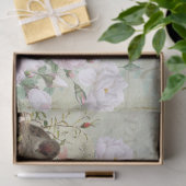 Bird Nest Roos French Script  Decoupage Big Tissuepapier (Geschenk)