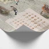 Bird Nest Script Ephemera Eggs Ontvlekken Cadeaupapier (Hoek)