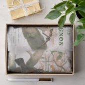 Bird Nest Tree  Frans Script Decoupage Tissuepapier (Geschenk)