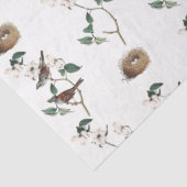Bird Nest White Flowering Dogwood Pattern Tissuepapier (Detail)