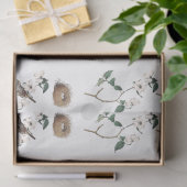 Bird Nest White Flowering Dogwood Pattern Tissuepapier (Geschenk)