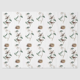 Bird Nest White Flowering Dogwood  Pattern Tissuepapier