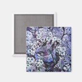 BIRD NEST, wit blauw Magneet (Voorkant / Achterkant)