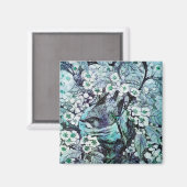 BIRD NEST, wit blauw Magneet (Voorkant / Achterkant)