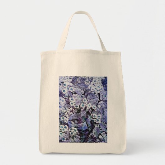 BIRD NEST, wit blauw Tote Bag (Voorkant)