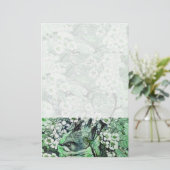 BIRD NEST, wit groen Briefpapier (Staand voorkant)