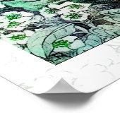 BIRD NEST, wit groen Poster (Hoek)