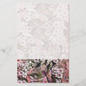 BIRD NEST, wit rood roze Briefpapier (Voorkant)