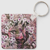 BIRD NEST, wit rood roze Sleutelhanger (Achterkant)