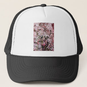 BIRD NEST, wit rood roze Trucker Pet