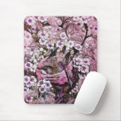 BIRD NEST, wit rood roze violet Muismat (Met muis)