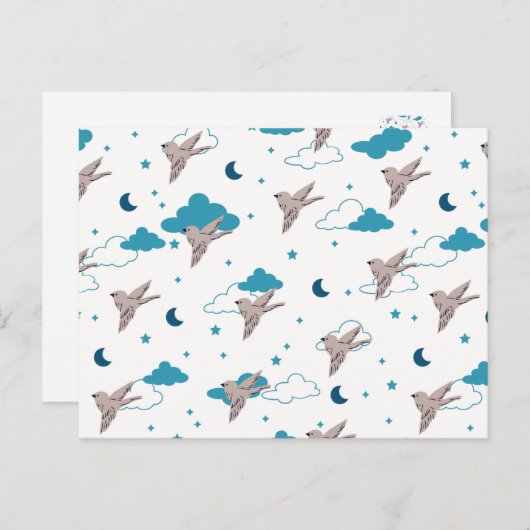 Bird & Night Fairy Dream Briefkaart (Voorkant / Achterkant)