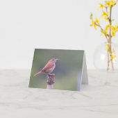 Bird Notecard Kaart (Gele Bloem)