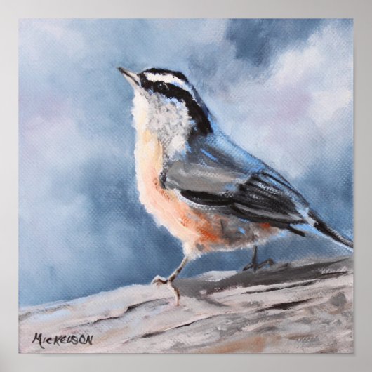 Bird Nuthatch Fine Art Print (Voorkant)