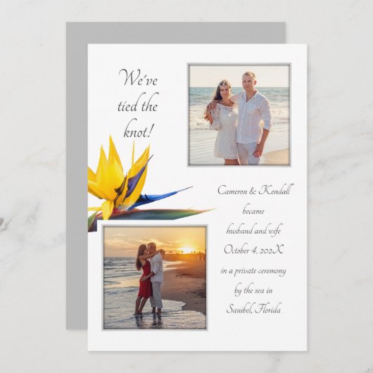 Bird-of-paradise 2 Foto's Kaart (Voorkant / Achterkant)